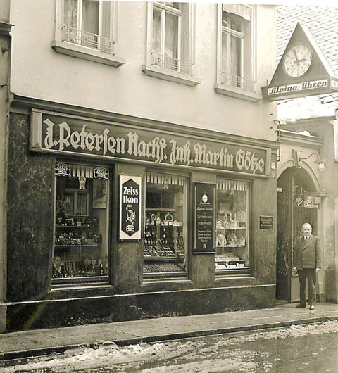 Historisches Optikgeschäft in Lichtenstein – gegründet vom Urgroßvater von Anett Schmidt um 1900.