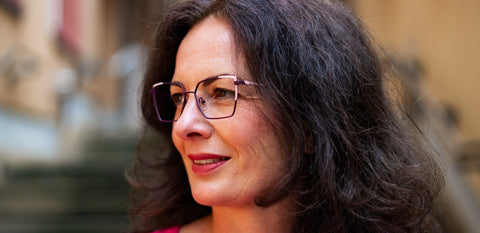 Extravagante Damenbrille aus Metall in purple von ENNY.