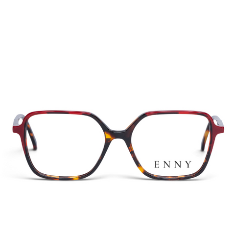 Extravagante Kunststoffbrille in Havanna-Optik mit breitem Bügel und grauem Farbverlauf – stilvolles Unisex-Design.