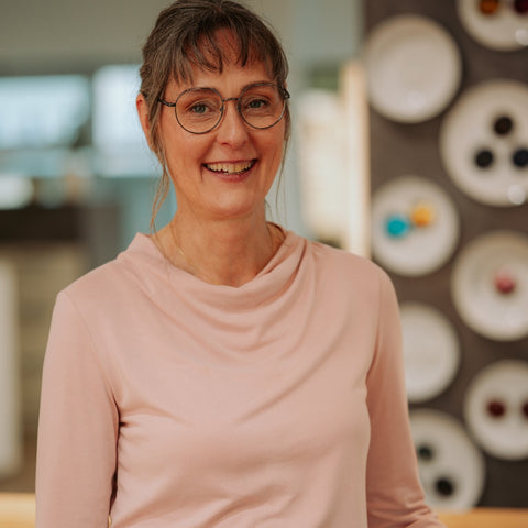 Solveig, Augenoptikermeisterin bei Barth Optik in Lichtenstein.