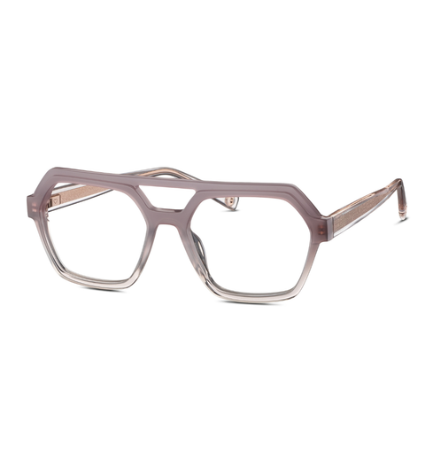 Damenbrille in Kunststoff mit Doppelsteg in Eisrose auffälliger Look