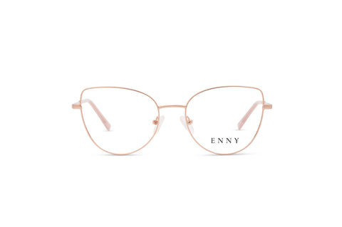 ENNY Brille Beflügelt - Cateyeform für Damen in Roségold, Fontansicht