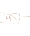 ENNY Brille Beflügelt - Cateyeform für Damen in Roségold, Schrägansicht
