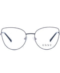 ENNY Brille Beflügelt - Cateyeform für Damen in Schwarz-Silber, Frontansicht