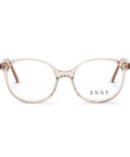 ENNY No. 16, Damenbrille mit geschwungener Glasform, Farbe Rosé transparent, aus Kunststoff, Frontansicht