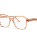 ENNY Damenbrille Sonnenstrahl mit quadratischer Form, Farbe Rosé transparent, Schrägansicht