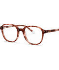 ENNY Tagtraum Damenbrille mit abgerundeter Glasform, Farbe Rosé Braun marmoriert, aus Kunststoff, Schrägansicht