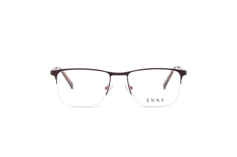 ENNY Brille Erfahren - eckige Form für Herren in Schwarz-Rot, Frontansicht